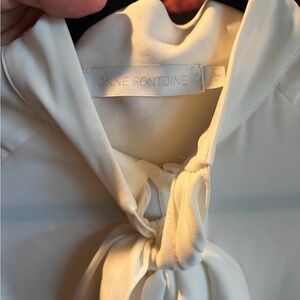 Anne Fontaine Ivory Blouse with Tie Accent